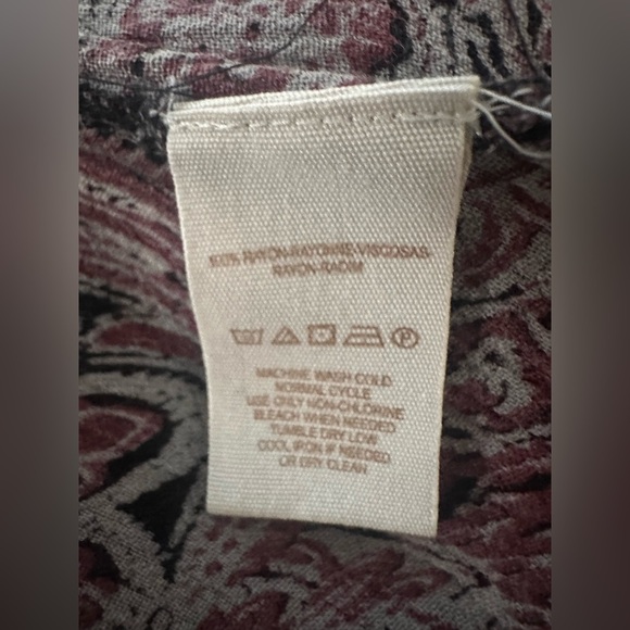 Free People Boho Black And Mauve Maxi Paisley Dress Size S - Picture 13 of 13